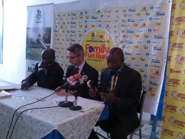 Organisers of the Happy Fm/Lakeside Marina Family Fun Run at the at the launch in Accra