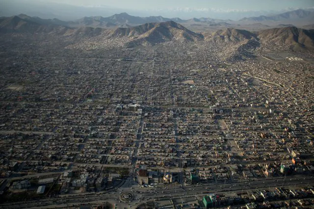 Photo taken on April 10, 2015 shows a general view of the Kabul city in Kabul, Afghanistan. (Xinhua/Ahmad Massoud)