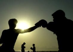 AFP/File / Dibyangshu Sarkar Critics say the mixed martial arts, judo, kick boxing and other clubs are ideal for fomenting radicalisation and jihadist training