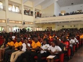 A cross section of National Service Personnel at the Day of Gratitude programme at the Burma Camp