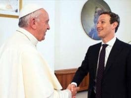 Pope Francis met Facebook