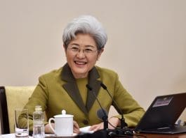 Fu Ying, spokesperson for the fifth session of China's 12th National People's Congress (NPC), takes questions from Chinese and foreign journalists during a press conference on the session on March 4, 2017. (Photo by Weng Qiyu from People’s Daily)