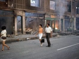 Detroit Rebellion July 1967 as African Americans take over the streets