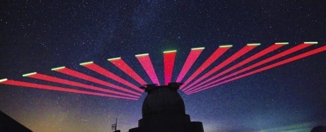Xinglong Observatory of the National Astronomical Observatories interacts with Mozi quantum satellite. (Photo by Micro-satellite Innovation Institute of Chinese Academy of Sciences)