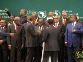 President Akufo-Addo interacting with President Paul Kagame