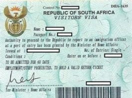 visit visa south africa