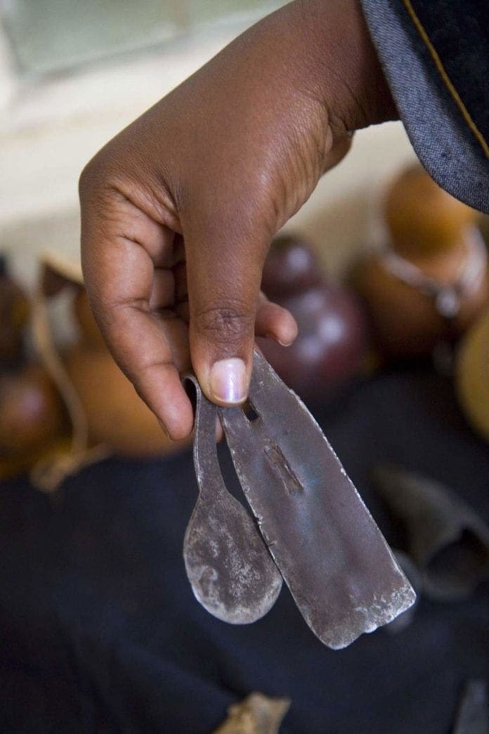 Blunt and rusted tools used for genital mutilation ( PA )