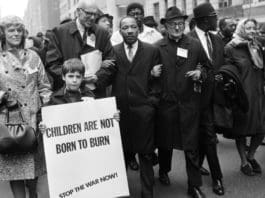 Dr Martin Luther King Jr And Dr Benjamin Spock At Un Demonstration Against Vietnam War April