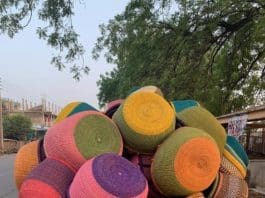 Some of the baskets being transported by a motor king driver to one of the warehouse of Paku Enterprise Ghana in Bolgatanga, UER