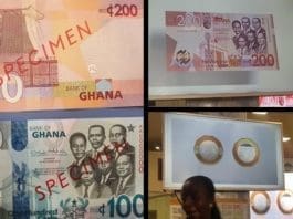 Bank Of Ghana introduces GH¢100, GH¢200 notes and GH¢2 coin