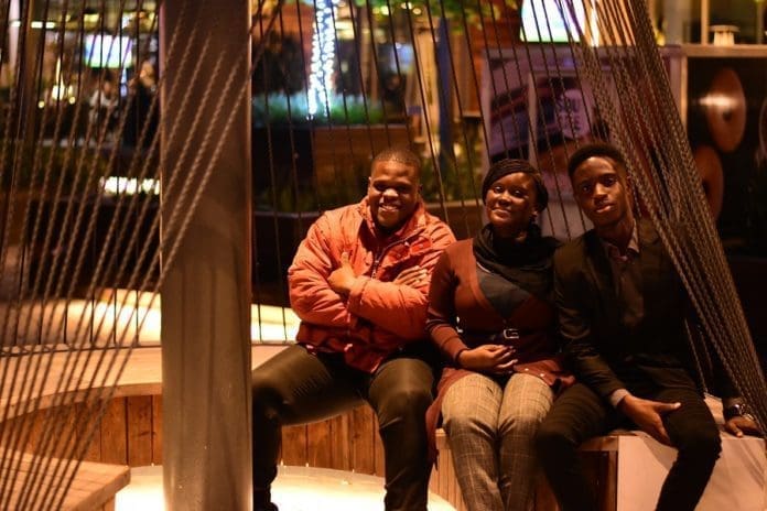 Olufemi Abodunrin, Cheryl Omani-Baah and David Gifat Ampiaw in Capetown.