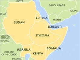 Map of the Horn of Africa