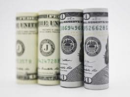Photo taken on Sept. 18, 2019 shows U.S. dollar banknotes in Washington D.C., the United States. U.S. Federal Reserve on Wednesday lowered interest rates by 25 basis points amid growing risks and uncertainties stemming from trade tensions and a global economic slowdown, following a rate cut in July that was its first in more a decade. (Xinhua/Liu Jie)