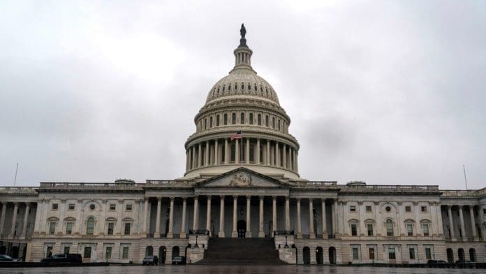 The US Capitol Building on March 25, 2020, in Washington, DC. – The US Senate was poised to pass a massive relief package on Wednesday for Americans and businesses ravaged by the coronavirus pandemic as New York hospitals braced for a wave of virus patients. (Photo by Alex Edelman / AFP) (Photo by ALEX EDELMAN/AFP via Getty Images)