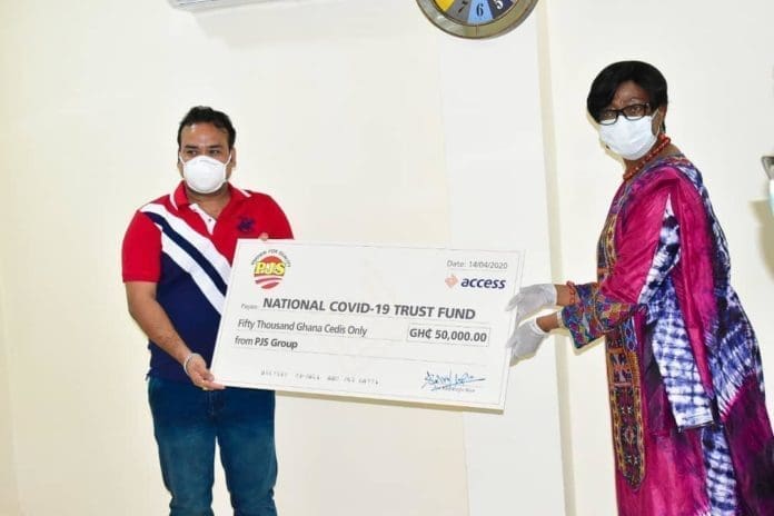 PJS donates cash and food products