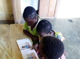 Children learning at home due to Covid-19 lockdown