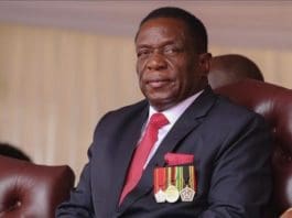 Zimbabwe President Emmerson Mnangagwa
