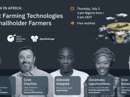 Presenters of the webinar on smart farming technologies in Africa hosted by EOS Data Analytics and AgroXchange. Image: EOS Data Analytics