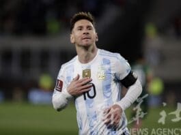 South American Qualifiers - Argentina v Bolivia - El Monumental, Buenos Aires, Argentina - September 9, 2021 Argentina's Lionel Messi celebrates scoring their first goal Pool via REUTERS/Juan Ignacio Roncoroni