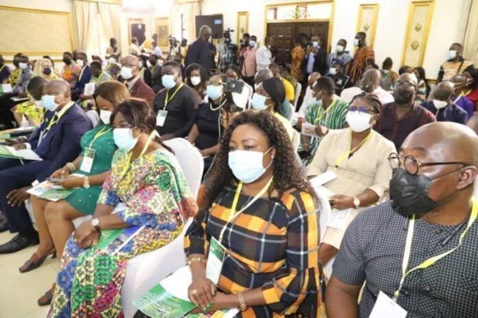 A cross-section of participants at the meeting Social President Osagyefuo