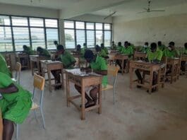 Picture of candidates writing examination