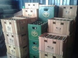 Seized expired alcoholic beverages