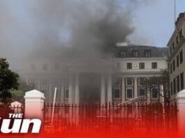 Fire in South Africa's Parliament