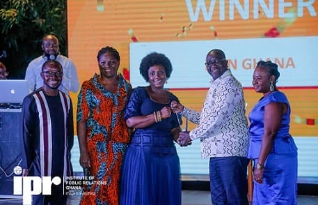 Georgina Asare Fiagbenu Corporate Communications Senior Manager Receiving Pr Organization Of The Year Award Georgina Asare Fiagbenu Corporate Communications Senior Manager Receiving Pr Organization Of The Year Award