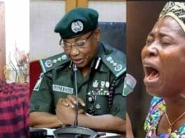 A collage of the husband of Osinachi, the IGP and Osinachi
