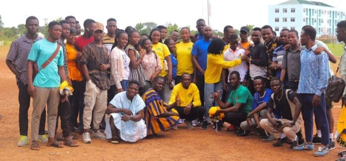 The students posing together