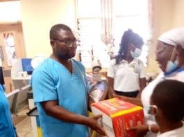 Redemption Assemblies Of God Church Children Ministry Making Donation To The Children Ward Of The Ue Regional Hospital