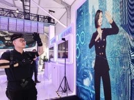 A virtual character in the metaverse is exhibited at the 2023 Exhibition of Zhongguancun Forum, May 26, 2023. (Photo by Chen Xiaogen/People's Daily Online)