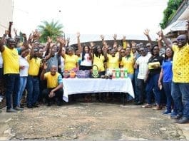 A group picture of MTN employee Volunteers and Partners