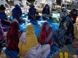 IOM DDG for Operation Ugochi Daniels meets with Chadian women forced to flee the ongoing fighting in Sudan. Photo: François-Xavier Ada Affana/IOM