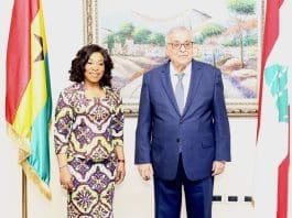 Madam Shirley Ayorkor Botchwey (left) and Mr Abdallah Bou Habib
