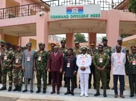 Attendees of the extraordinary meeting of the ECOWAS Committee of Chiefs of Defence Staff pose for a group photo in Accra, capital of Ghana, Aug.17, 2023. The defense chiefs of the Economic Community of West African States (ECOWAS) on Thursday gathered in Ghana's capital of Accra to discuss plans for the deployment of a standby force to Niger. TO GO WITH "ECOWAS defense chiefs meet to discuss plans for deployment of standby force to Niger" (Photo by Seth/Xinhua)