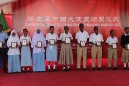 132 Tanzanian students, teachers wins Chinese Ambassador’s award