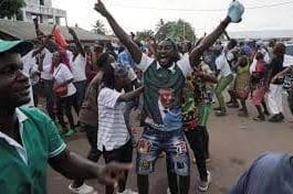 2 dies  as a car runs into crowd celebrating  Liberia's president-elect
