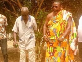 Mr Adu (in kente cloth) Okyeame Nketiah and other group members