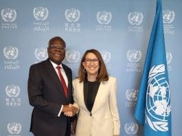 Minister for Trade and Industry, K.T. Hammond and Ms. Rebecca Grynspan, Secretary-General of the United Nations Conference on Trade and Development (UNCTAD)