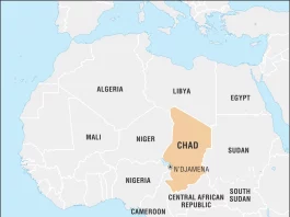 Chad Map Illustration