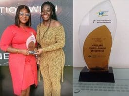Mary Asare Credit Manager And Leticia Bio Accounts Officer And The Award Pic