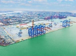 The expansion project of Abidjan Port in Cote d'Ivoire, built by a Chinese company, is a significant achievement of China-Africa practical cooperation under the framework of the Belt and Road Initiative. Since its inauguration in 2022, Abidjan Port has experienced a notable rise in its capacity, promoting local economic and social development. Currently, Abidjan Port has become a crucial hub in West Africa. Photo shows Abidjan Port. (Photo by Chuai Zhichao)