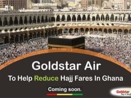 Goldstar Air will be flying Umrah and Hajj pilgrims to Kaaba, sometimes referred to as al-Ka’ba, al-Musharrafa, a stone building at the center of Islam’s most important mosque and holiest site, the Masjid al-Haram in Mecca, Saudi Arabia.