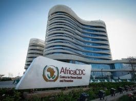 This photo taken on Jan. 31, 2024 shows the headquarters of the Africa Centers for Disease Control and Prevention (Africa CDC) in Addis Ababa, Ethiopia. (Photo by Michael Tewelde/Xinhua)