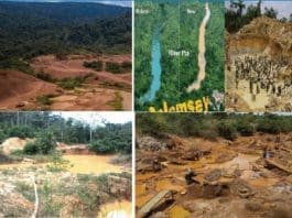 Illustration Of How Galamsey Has Damaged The Water Bodies, Forests And Soils In Ghana | Photo Credit: Springer Nature Link