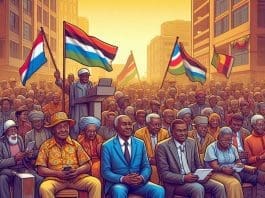This Image Depicts Voters Awaiting Election Results Declaration