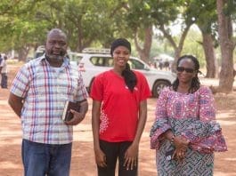 (L) George Yaw Adorshie, Head of Communication and Strategic Partnership at CAMFED Ghana, Munira Ibrahim, Learner Guide at Tamale Senior High School and Dr. Elizabeth L.B. Zortovie, Director of Inclusion at National Service Authority