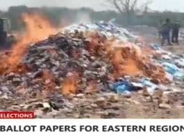 Eastern Region Burnt Ballot Papers X