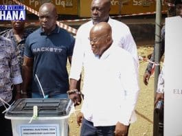 Nana Addo Casts Ballot